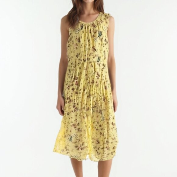 Design lab Floral Yellow Sleeveless Dress S - Picture 1 of 12